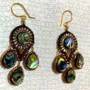 Miguel Ases abalone chandelier earrings - Sundance